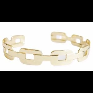 Shashi Chain Link Cuff Braclet 18ct Gold plated NWOT